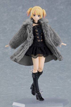 figma Yuki Black Corset Dress Fur Coat Outfit Tienda Chile