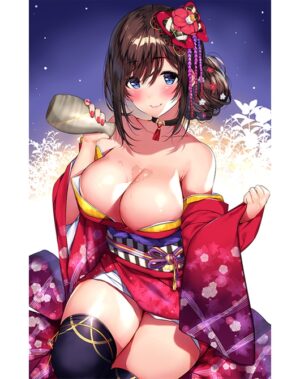 Figura Native Pink Cat Peeled Back Kimono Ecchi Chile