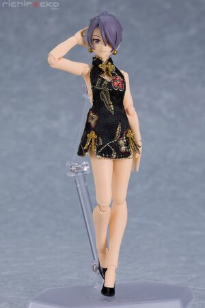 figma Mika with Mini Skirt Chinese Dress Outfit (Black) Max Factory Tienda Figuras Anime Chile