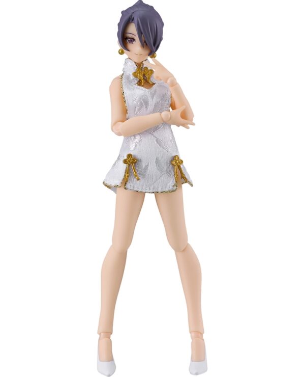 figma Mika with Mini Skirt Chinese Dress Outfit (White) Max Factory Tienda Figuras Anime Chile