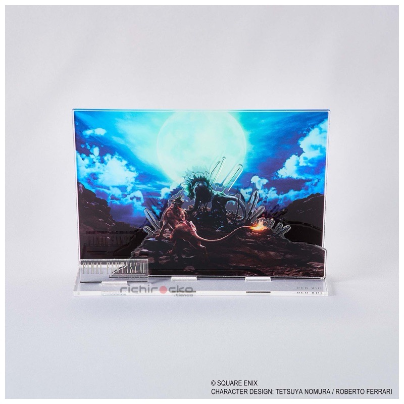 TIENDA RICHIROCKO-sq Acrílico Square Enix Original Final Fantasy VII Rebirth Acrylic Diorama Key Art Red XIII Tienda Anime Chile