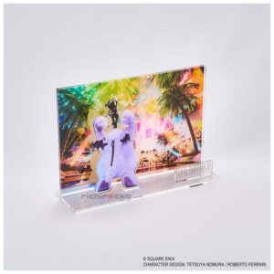 Acrílico Square Enix Original Final Fantasy VII Rebirth Acrylic Diorama Key Art Cait Sithi & Fat Moogle Tienda Anime Chile